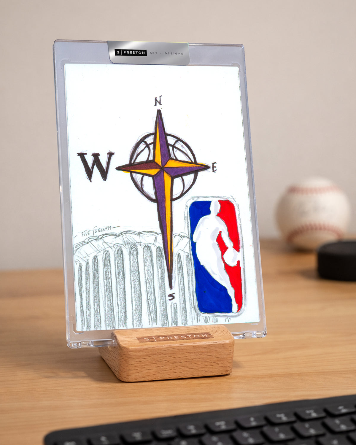 Remembering Jerry West Tribute Art Slab