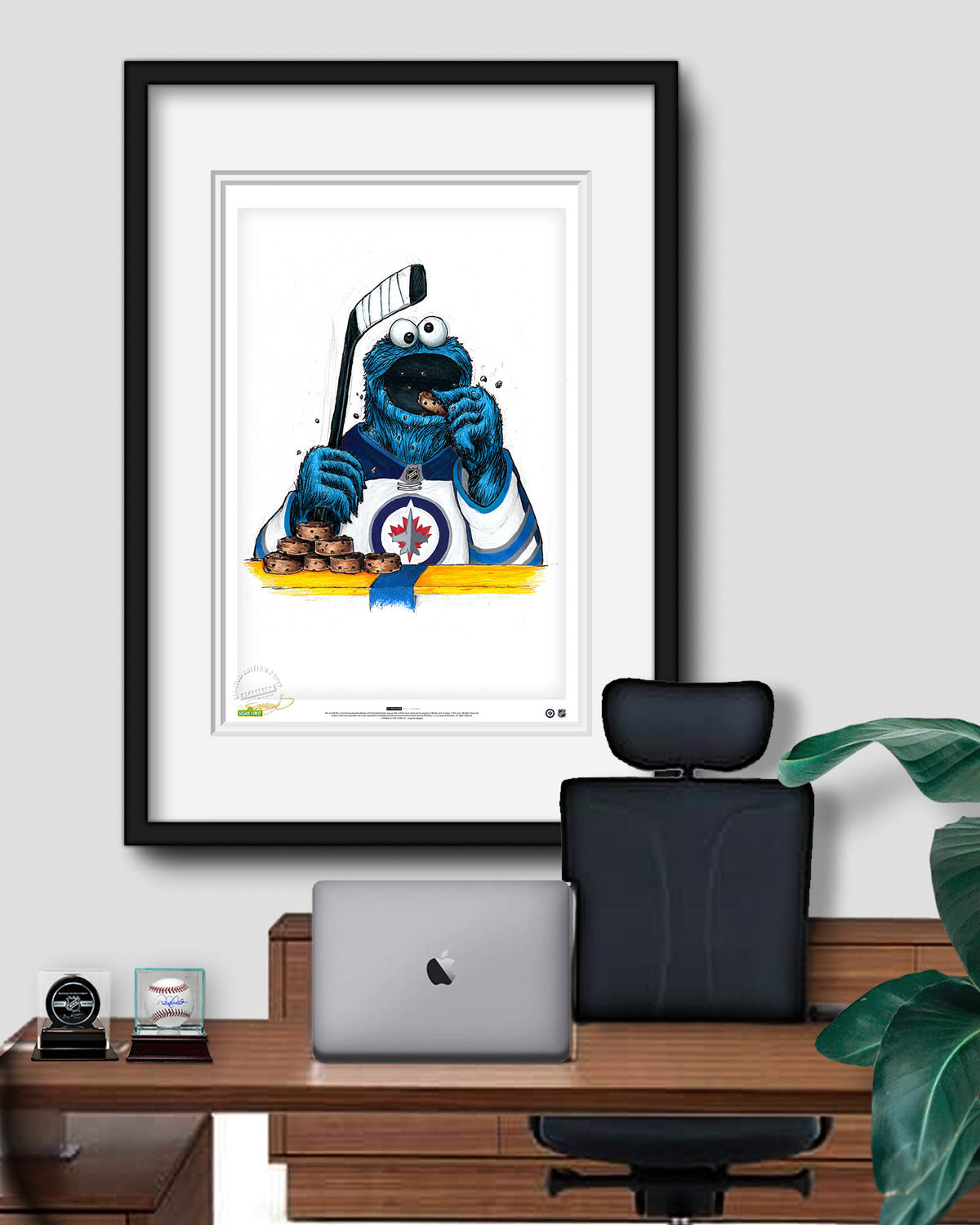 Cookie Monster x NHL Jets Limited Edition Fine Art Print