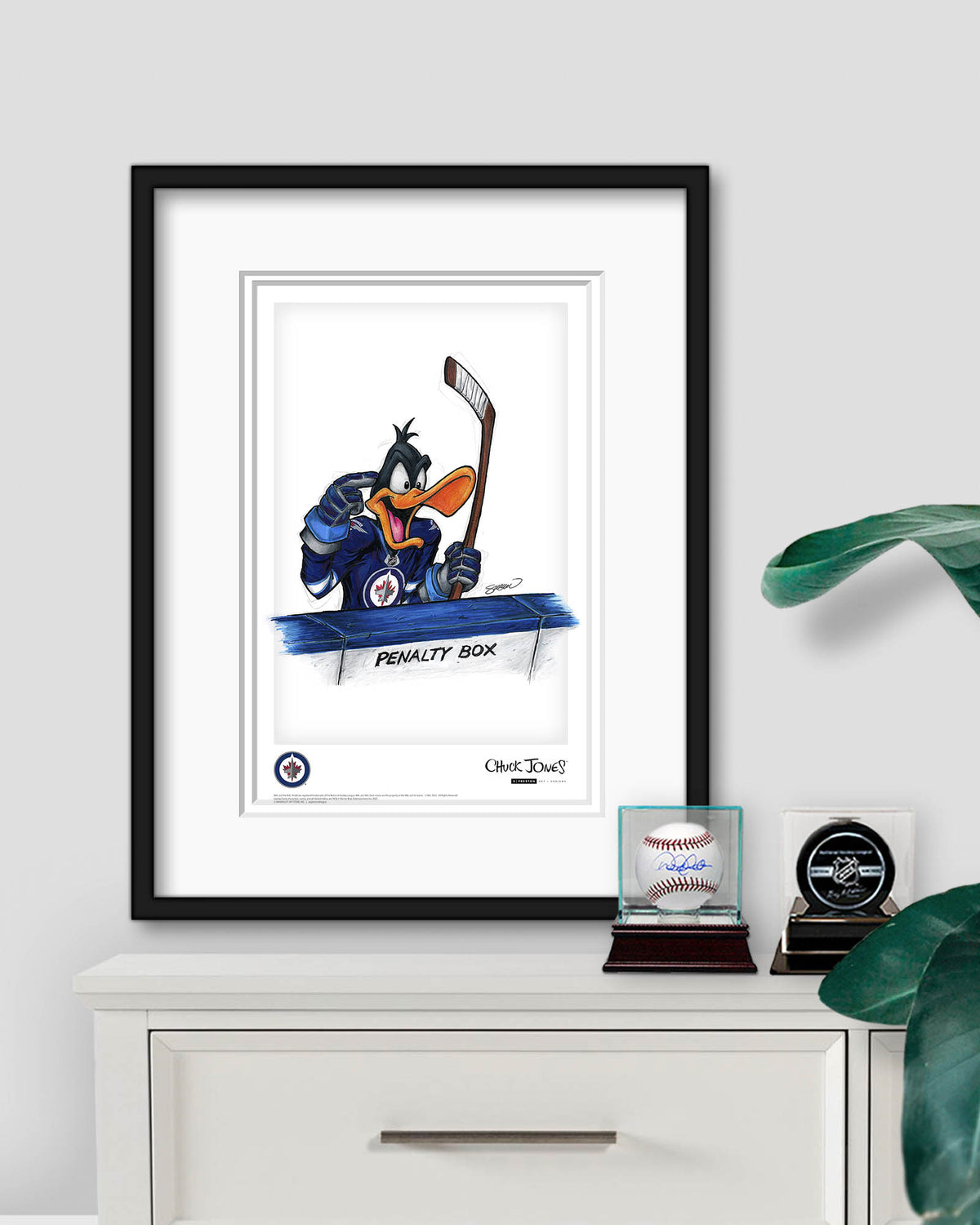 Duck Season Hockey Season x NHL Jets Daffy Duck Limited Edition Art Print