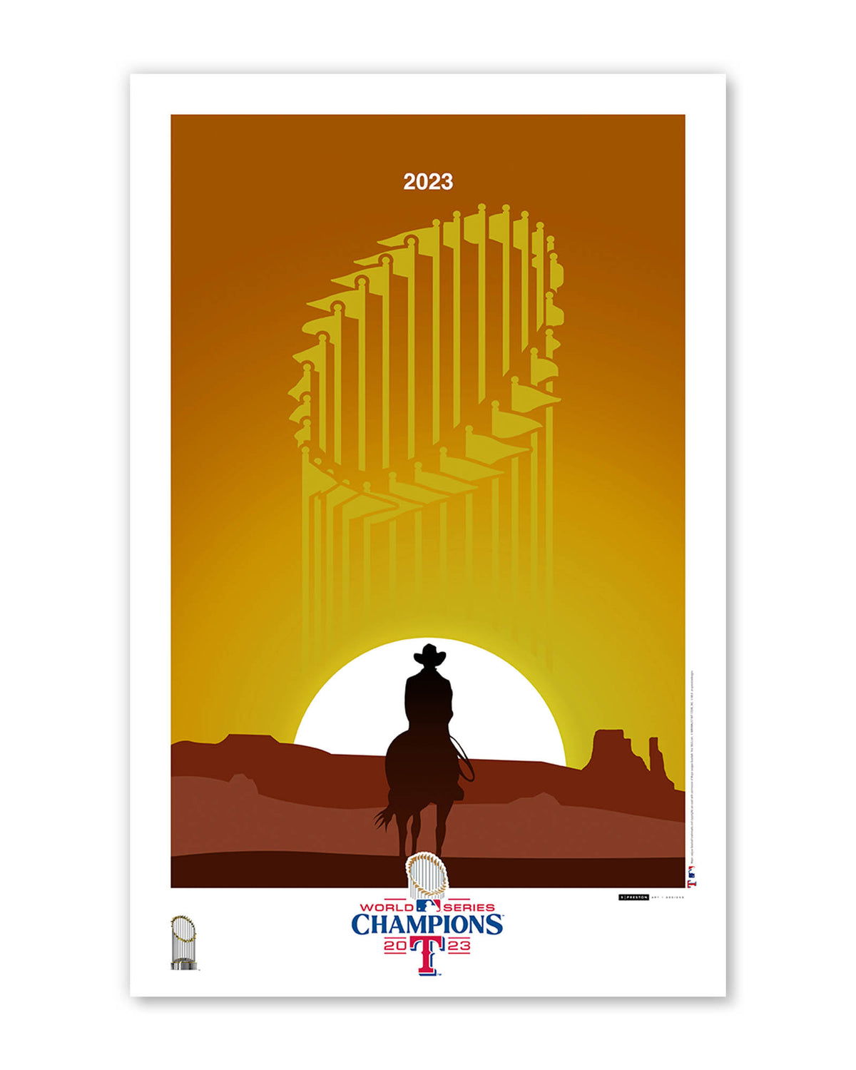 Minimalist World Series 2023 Poster Print