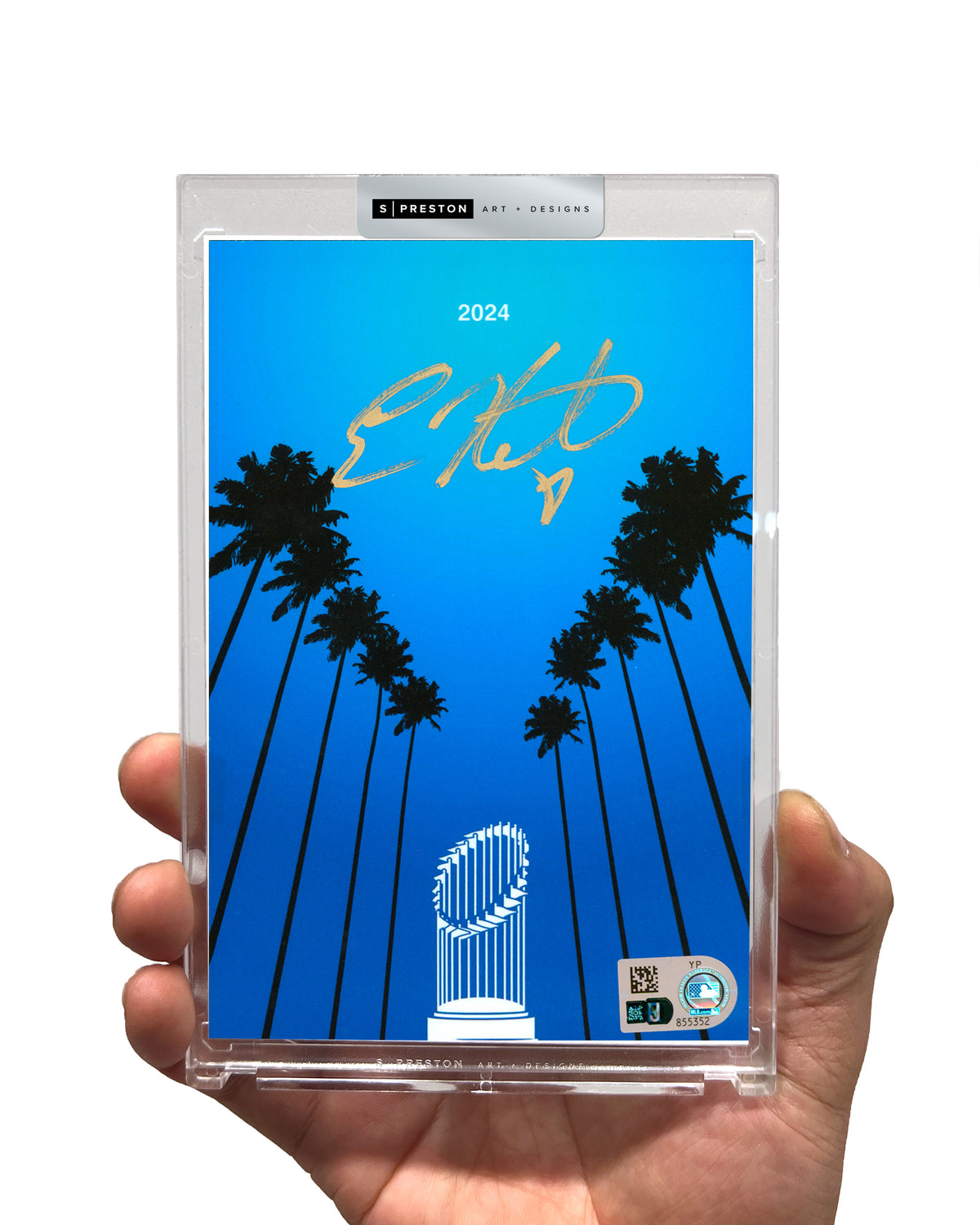 Minimalist World Series 2024 - Kiké Hernandez Autograph Slab - Authenticated