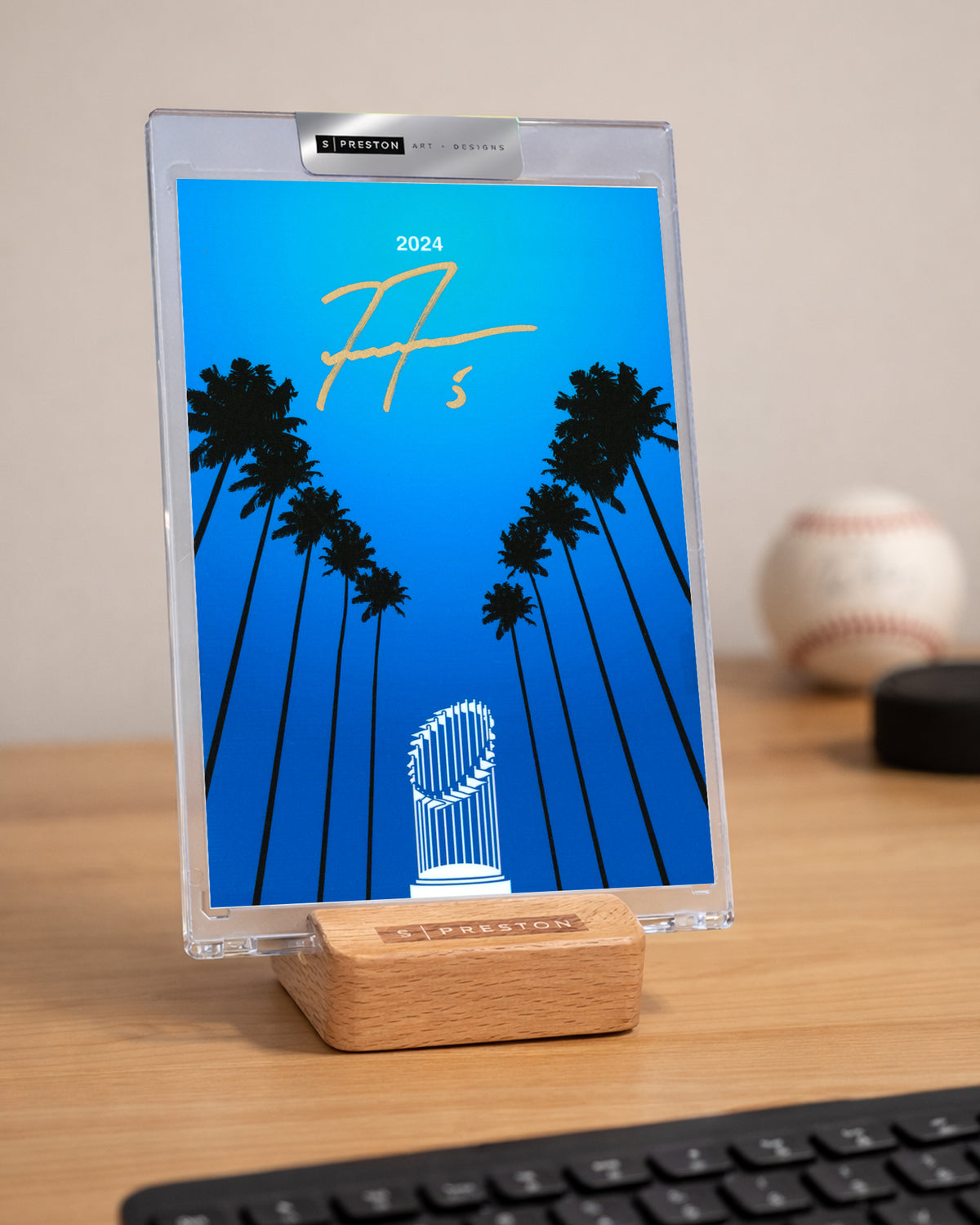 Minimalist World Series 2024 - Freddie Freeman Autograph Slab - Authenticated