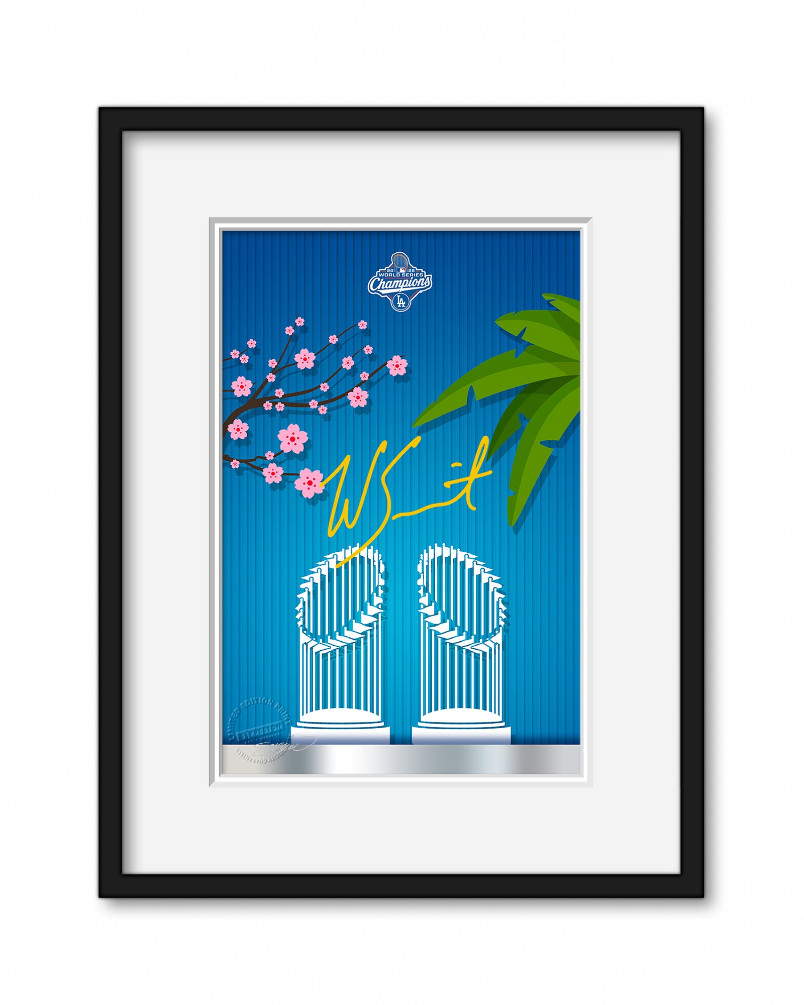 2025 東京シリーズ Preston アートプリント ロサンゼルス ドジャース Minimalist World Series 2025 Limited Edition Print Los Angeles
