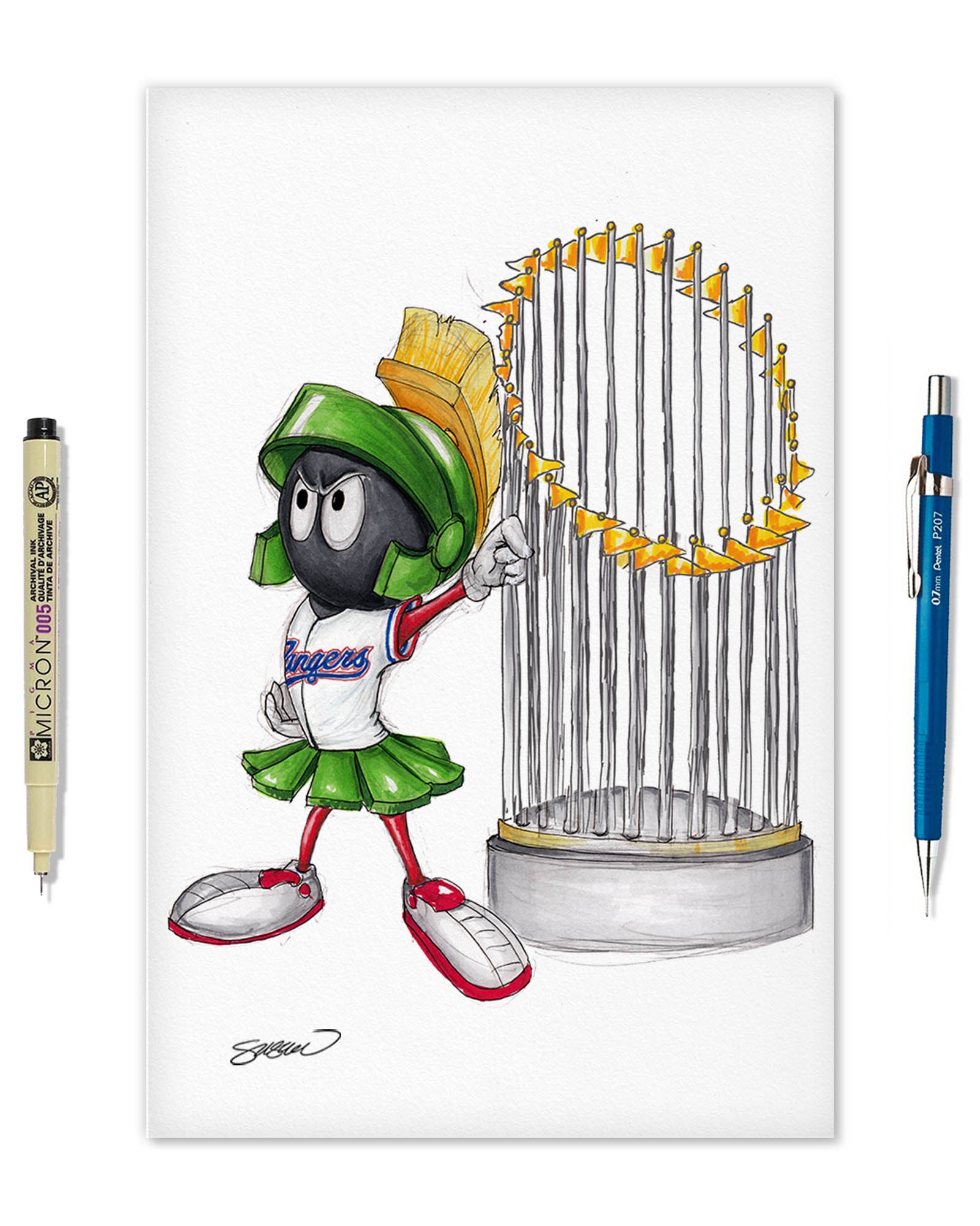 World Series Marvin The Martian 2023 Texas Rangers – S. Preston