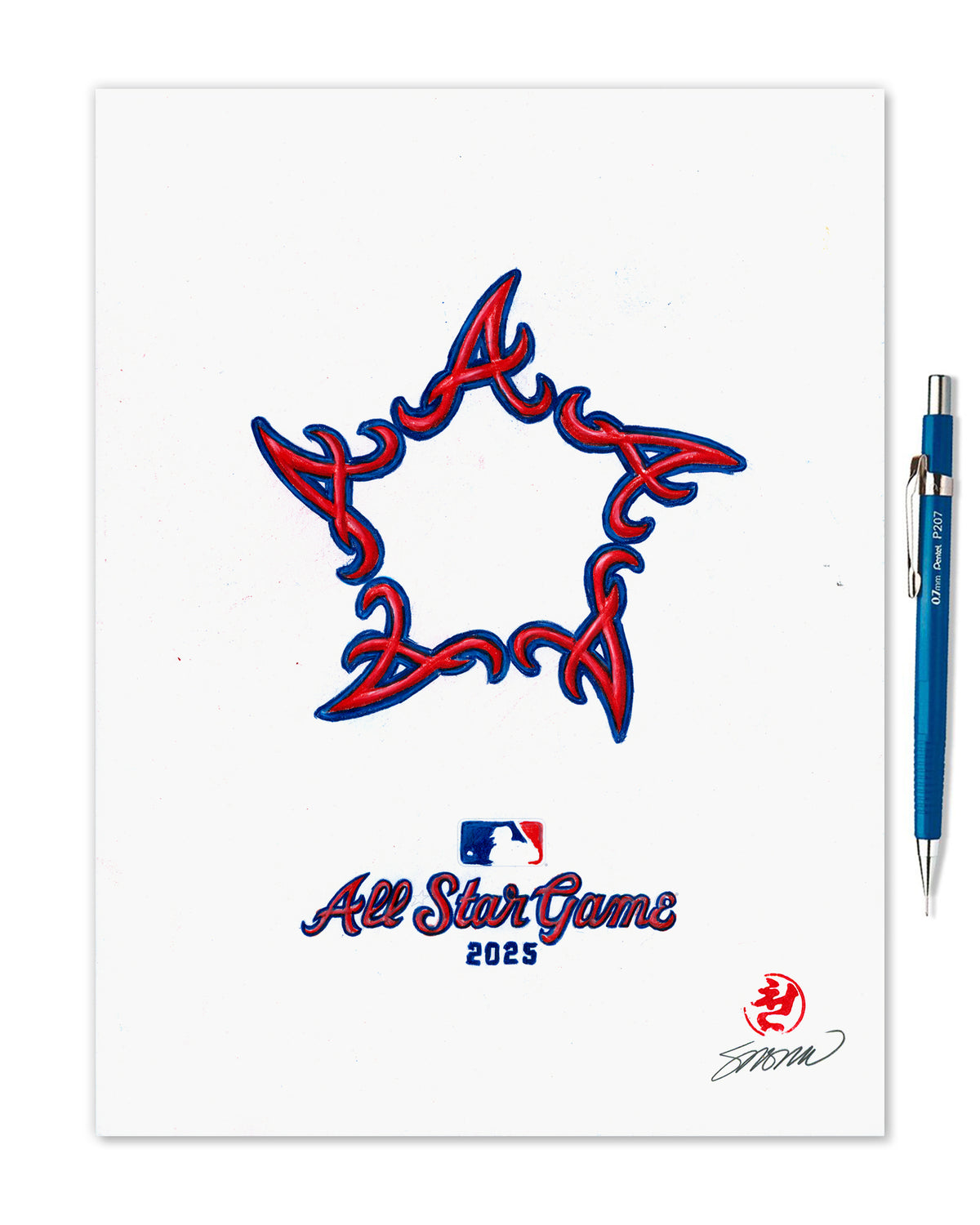 2025 MLB All Star Game Original Artwork