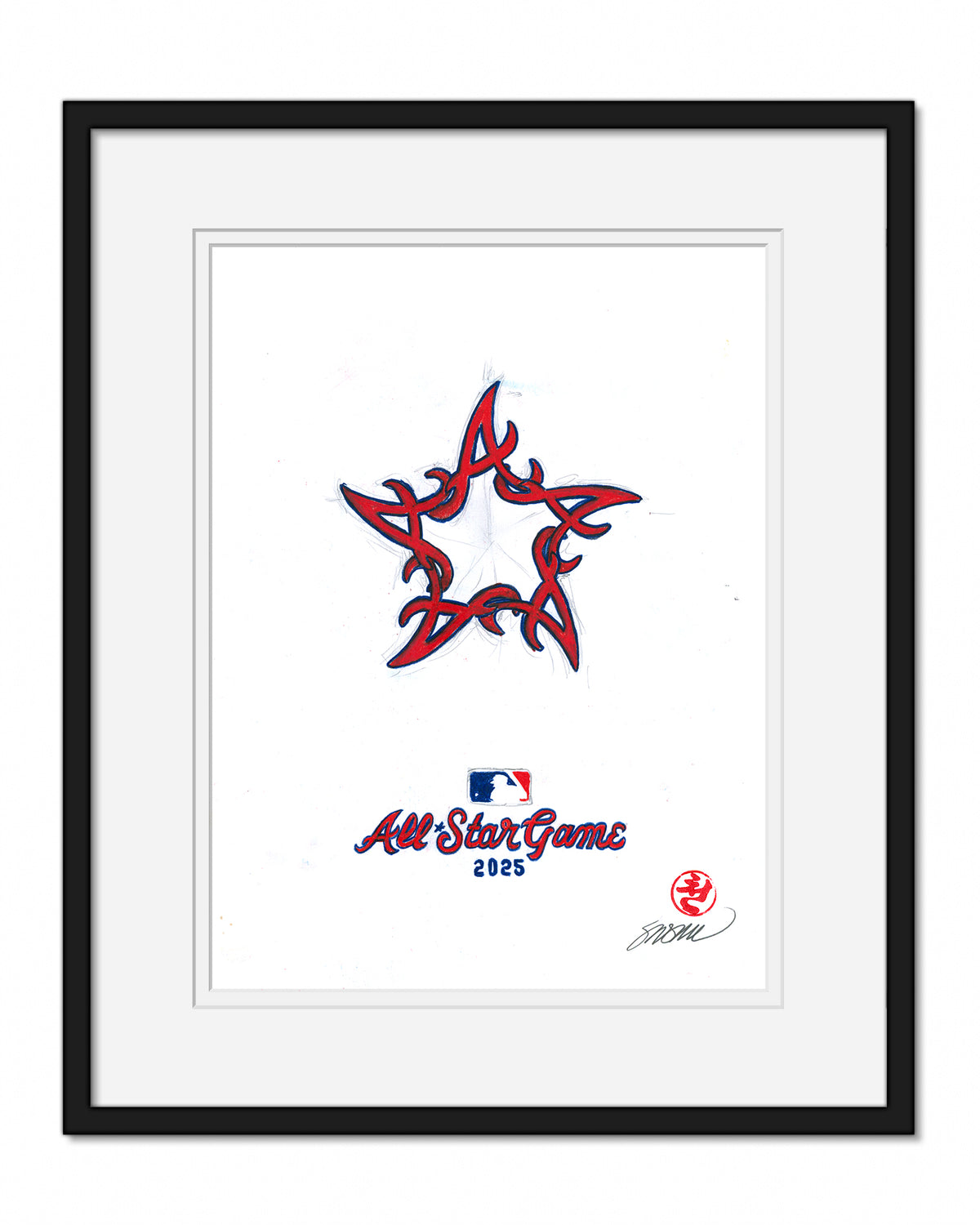 2025 MLB Atlanta All Star Game Original Artwork