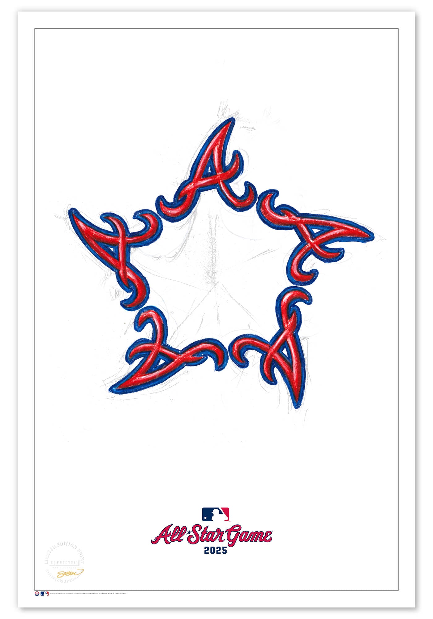 2025 MLB All-Star Game Sketch Limited Edition Print – S. Preston