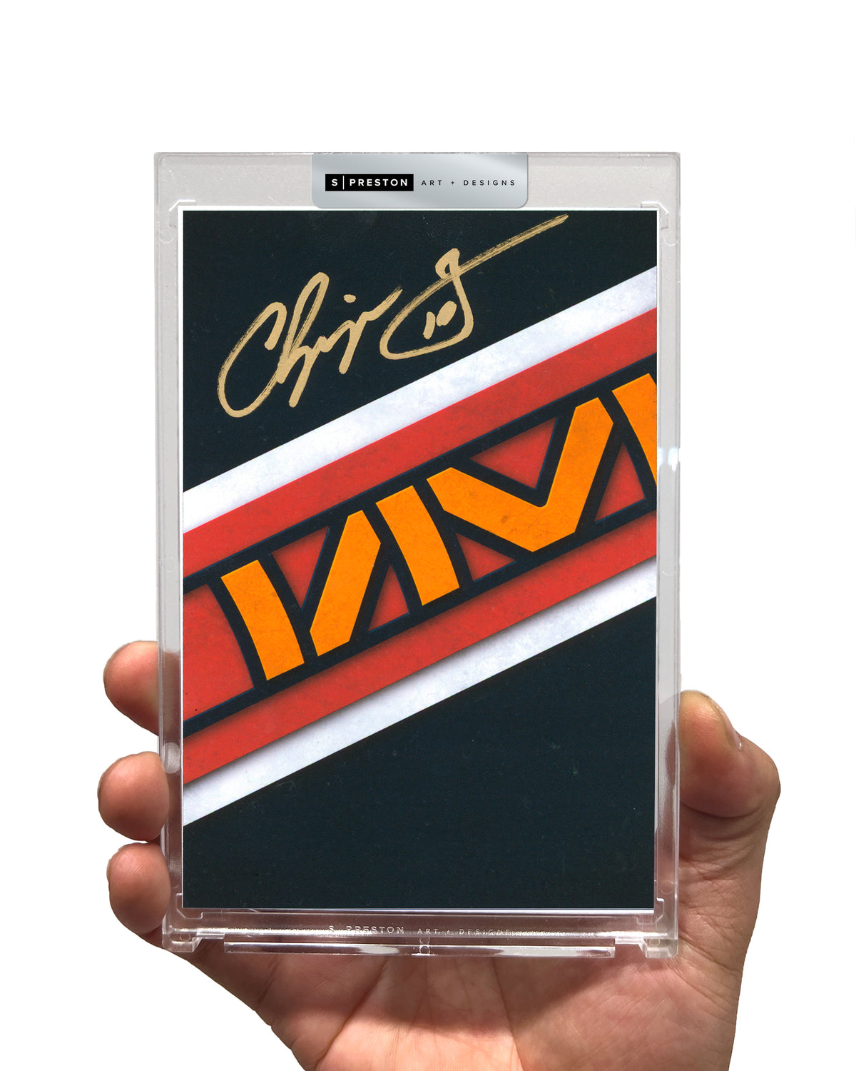 Minimalist Atlanta Braves Logo - Chipper Jones Autograph Slab - Authenticated