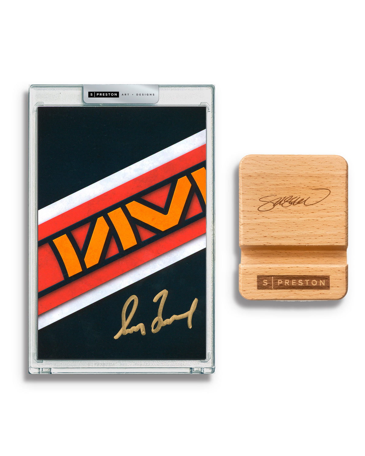Minimalist Atlanta Braves Logo -Greg Maddux Autograph Slab - Authenticated