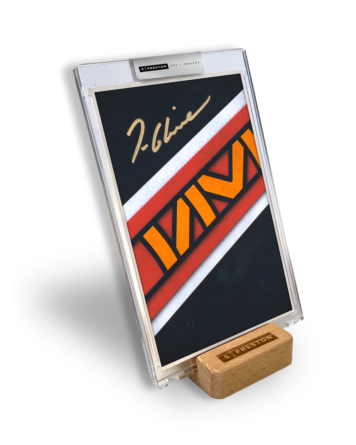 Minimalist Atlanta Braves Logo - Tom Glavine Autograph Slab - Authenticated