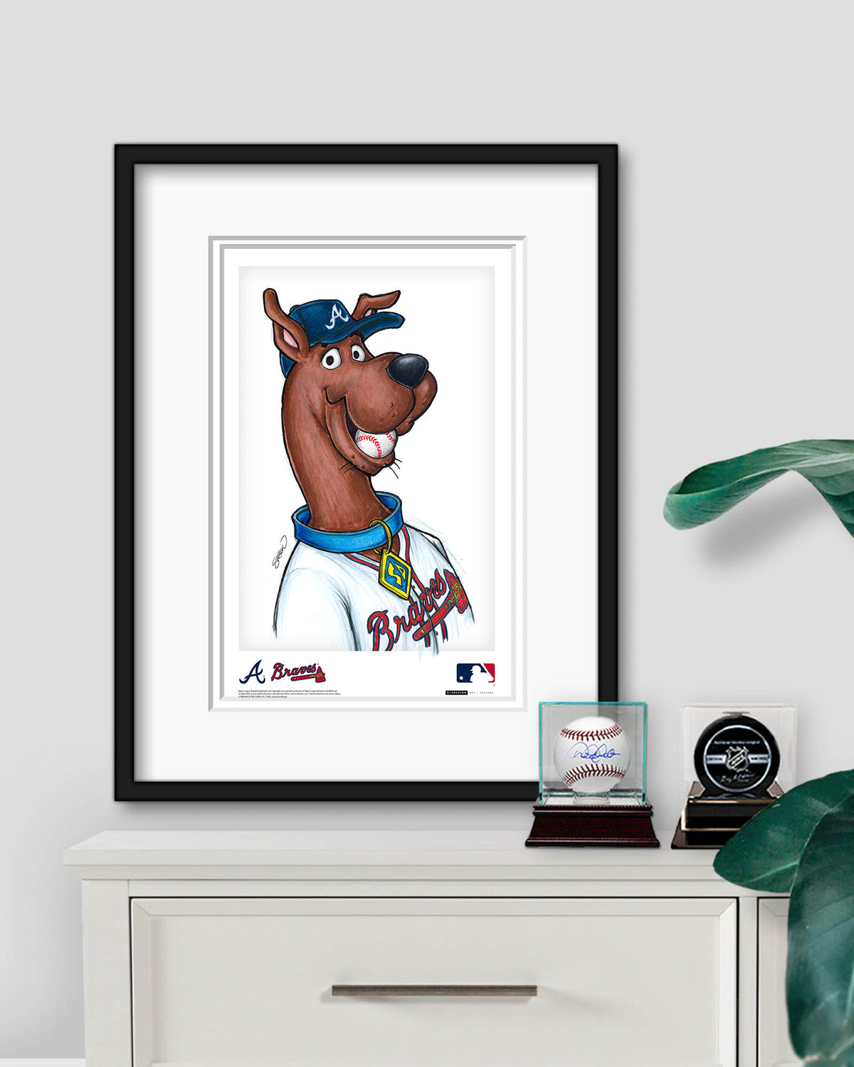Scooby Doo x MLB Braves Limited Edition Fine Art Print