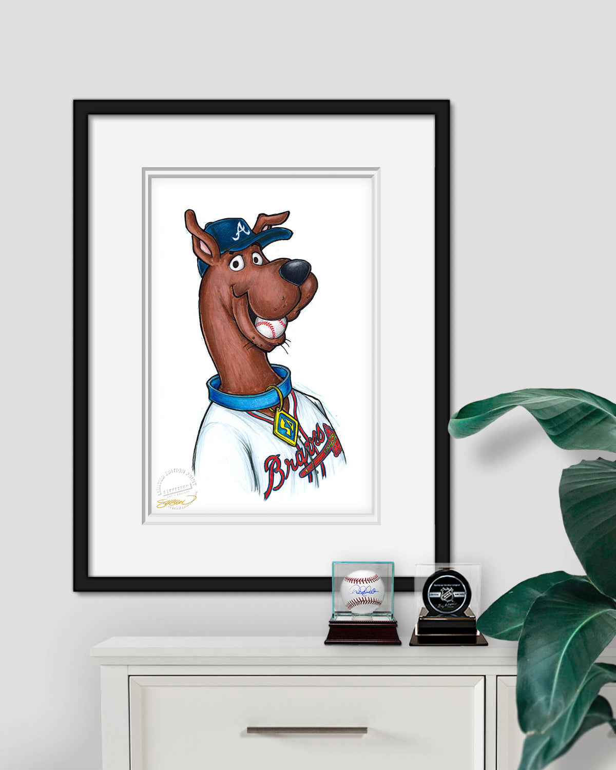 Scooby Doo x MLB Braves Limited Edition Fine Art Print
