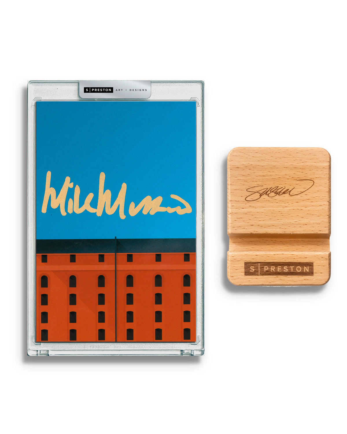 Minimalist Camden Yards -Mike Mussina Autograph Slab - Authenticated