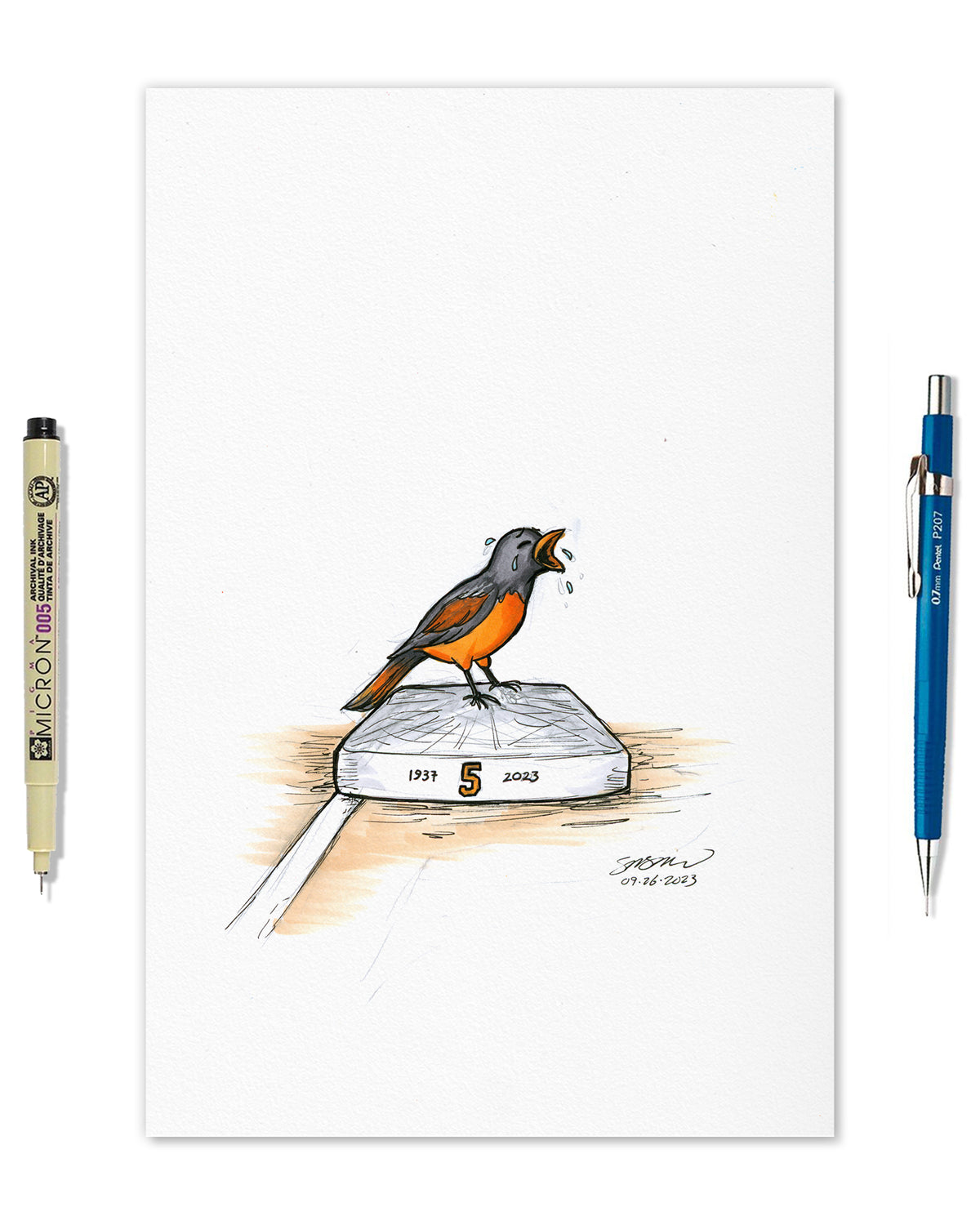 Remembering Brooks Original Tribute Sketch