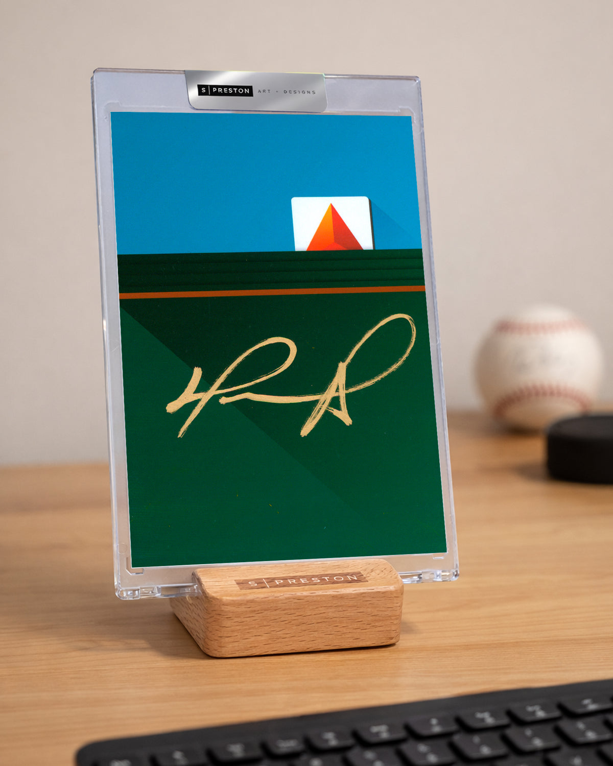 Minimalist Fenway Park - David Ortiz Autograph Slab - Authenticated