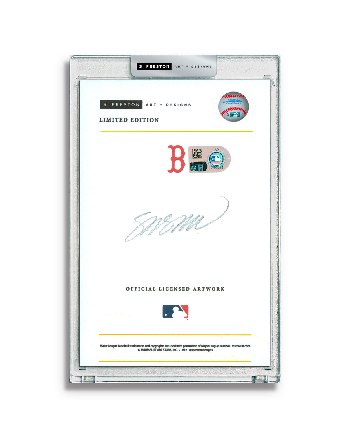 Minimalist Fenway Park - David Ortiz Autograph Slab - Authenticated