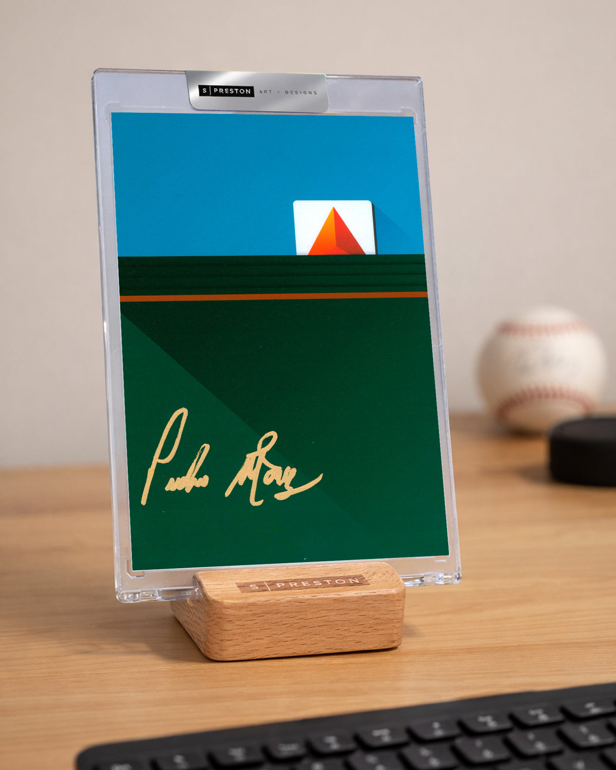 Minimalist Fenway Park - Pedro Martinez Autograph Slab - Authenticated