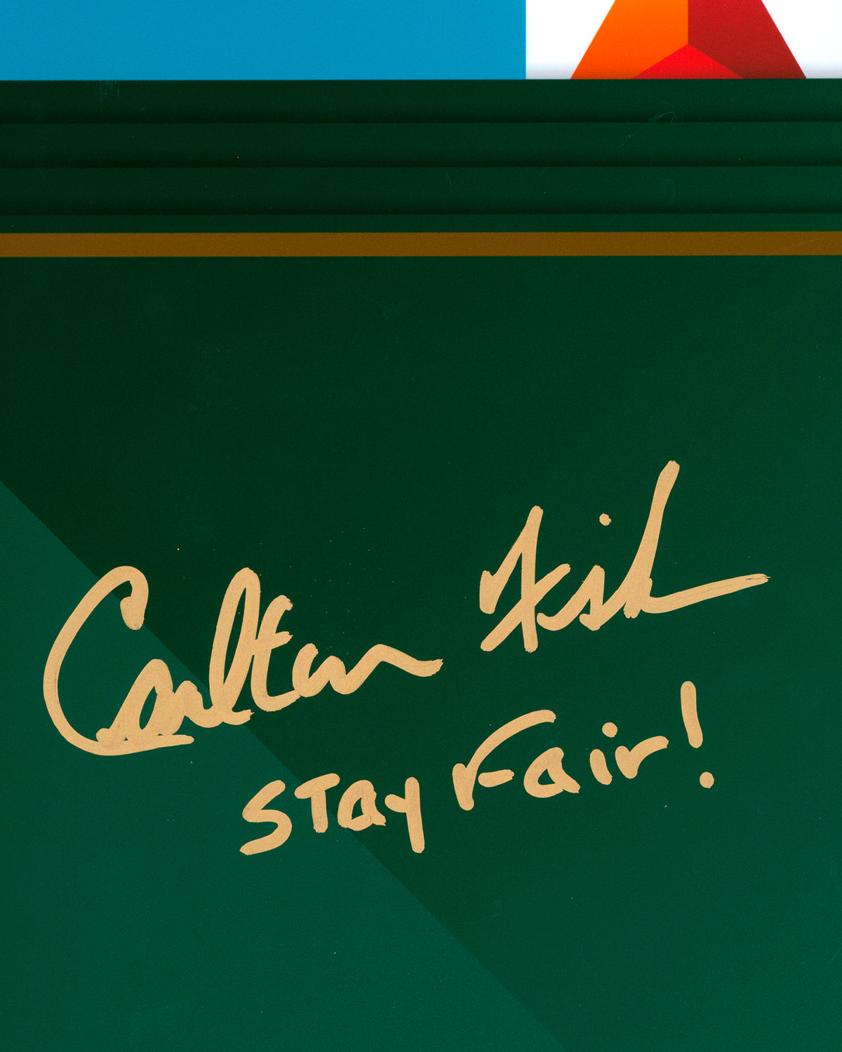 Minimalist Fenway Park - Carlton Fisk Autographed - Poster Print - Authenticated
