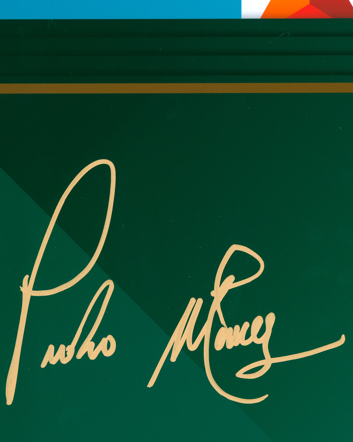 Minimalist Fenway Park - Pedro Martinez Autographed - Poster Print - Authenticated