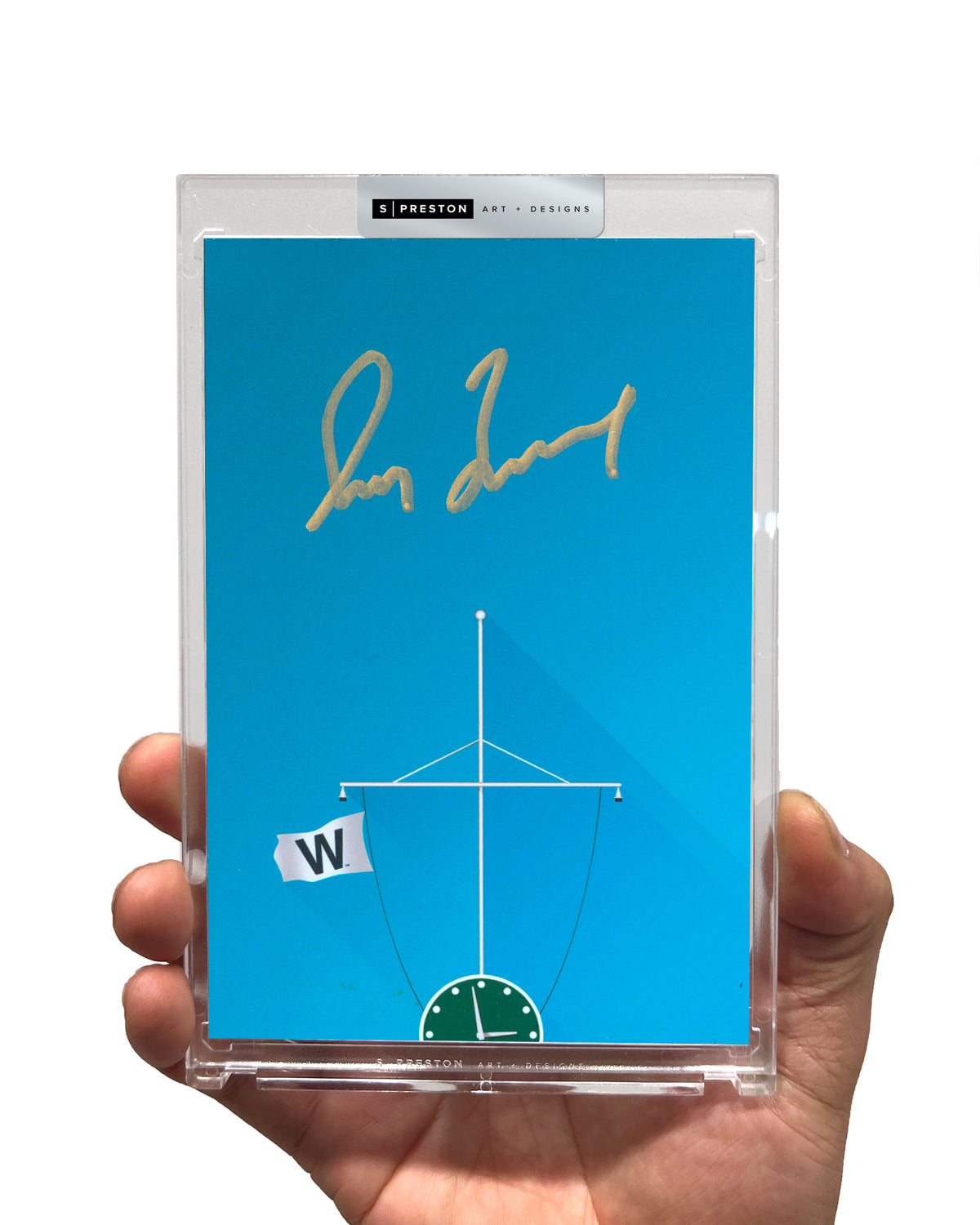 Minimalist Wrigley Field -Greg Maddux Autograph Slab - Authenticated