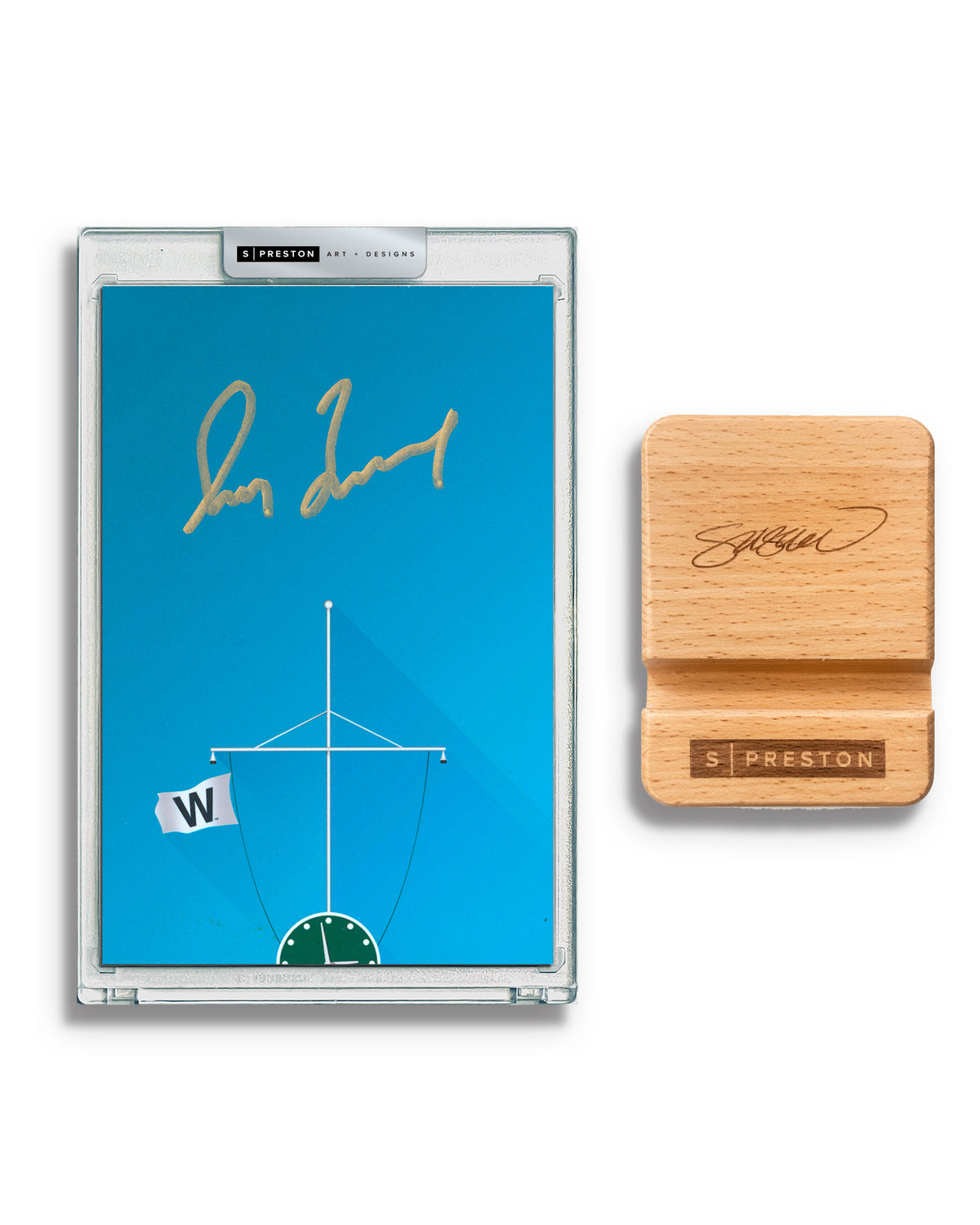 Minimalist Wrigley Field -Greg Maddux Autograph Slab - Authenticated