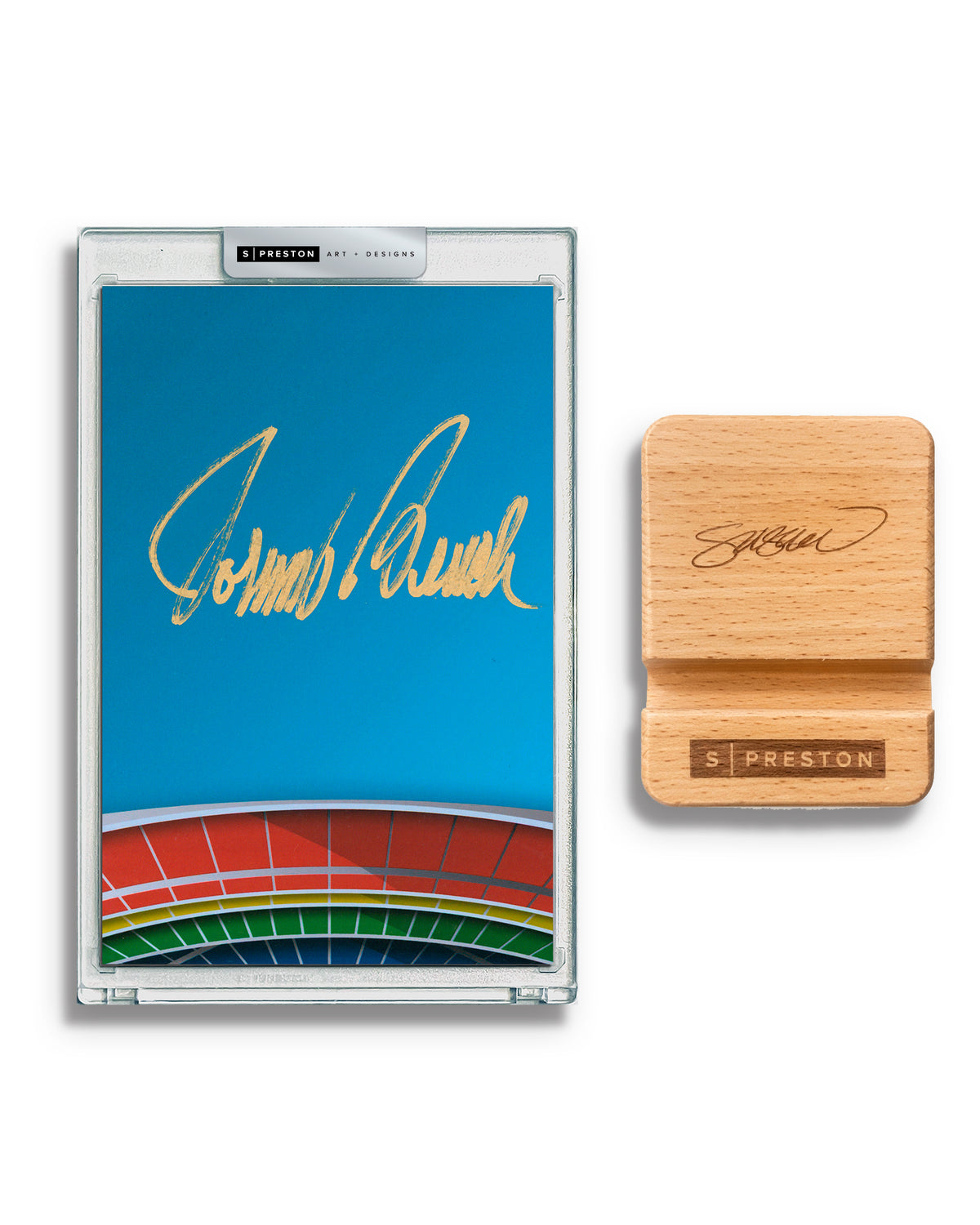 Minimalist Riverfront Stadium - Johnny Bench Autograph - Authenticated