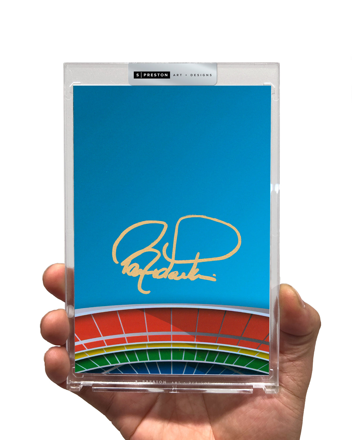 Minimalist Riverfront Stadium -Barry Larkin Autograph Slab - Authenticated