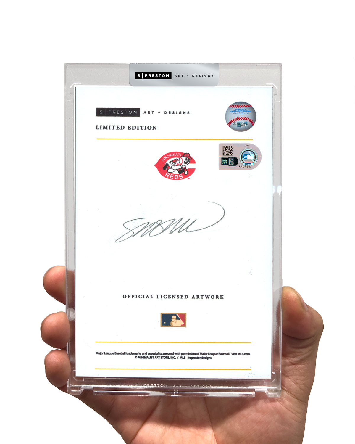 Minimalist Riverfront Stadium - Tony Perez Autograph Slab - Authenticated