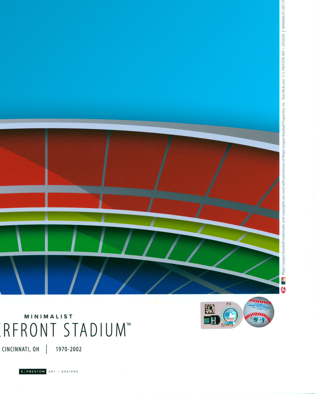 Minimalist Riverfront Stadium - Tony Perez Autographed - Big Red Machine Inscription - Authenticated