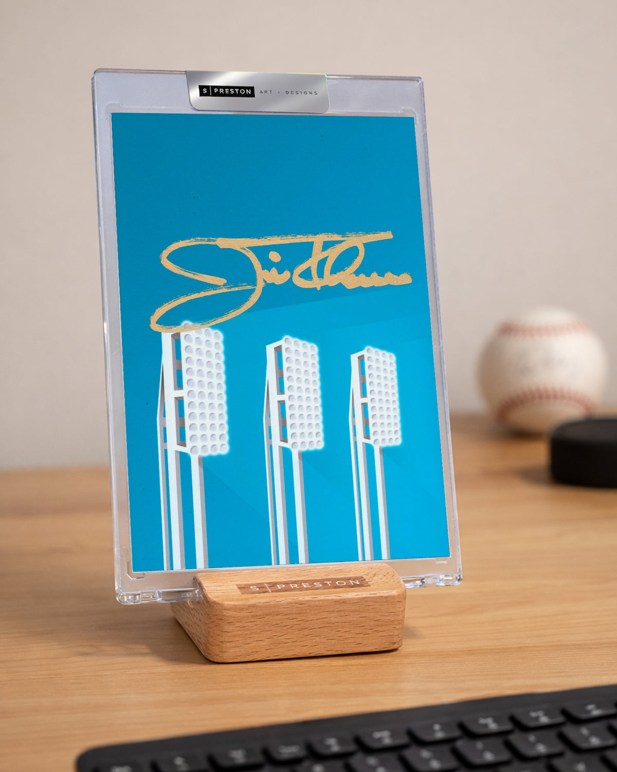 Minimalist Jacobs Field - Jim Thome Autograph Slab - Authenticated