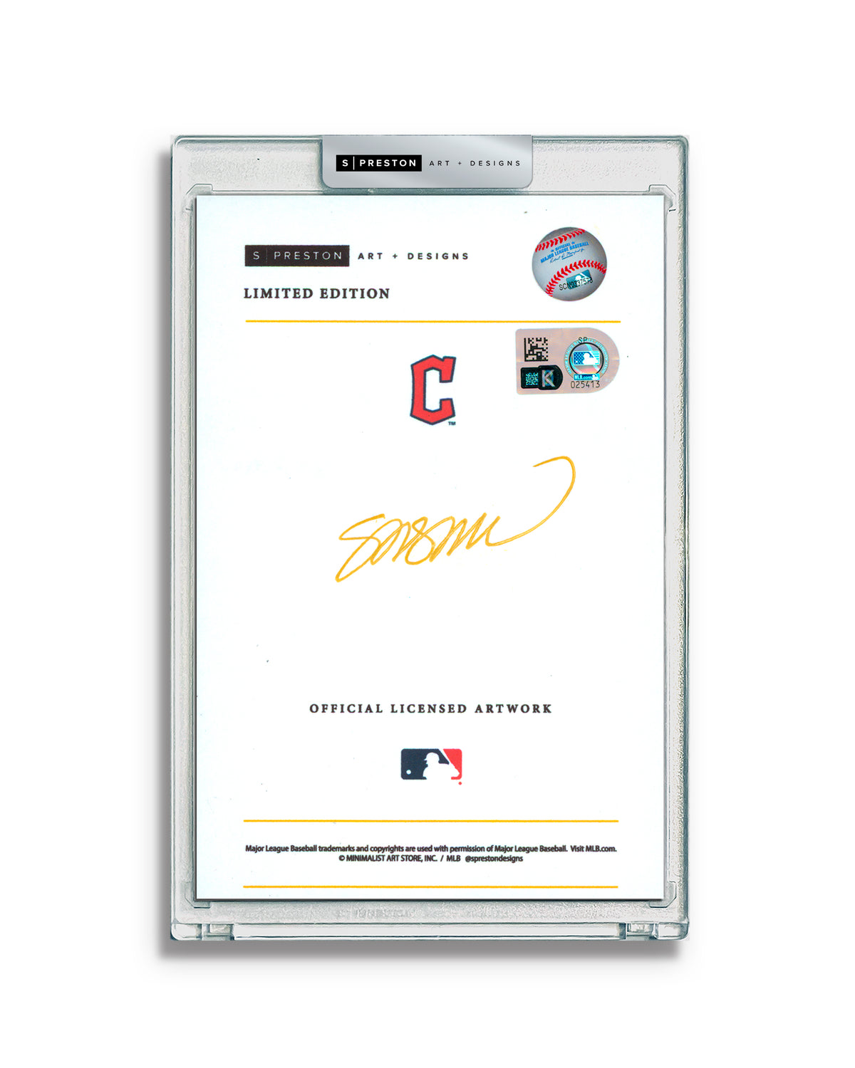 Minimalist Jacobs Field - Jim Thome Autograph Slab - Authenticated