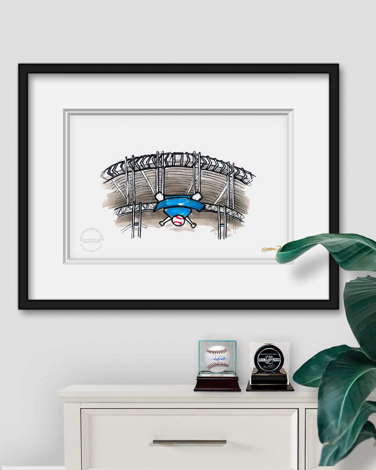 Progressive Field Ink Sketch Limited Edition Fine Art Print
