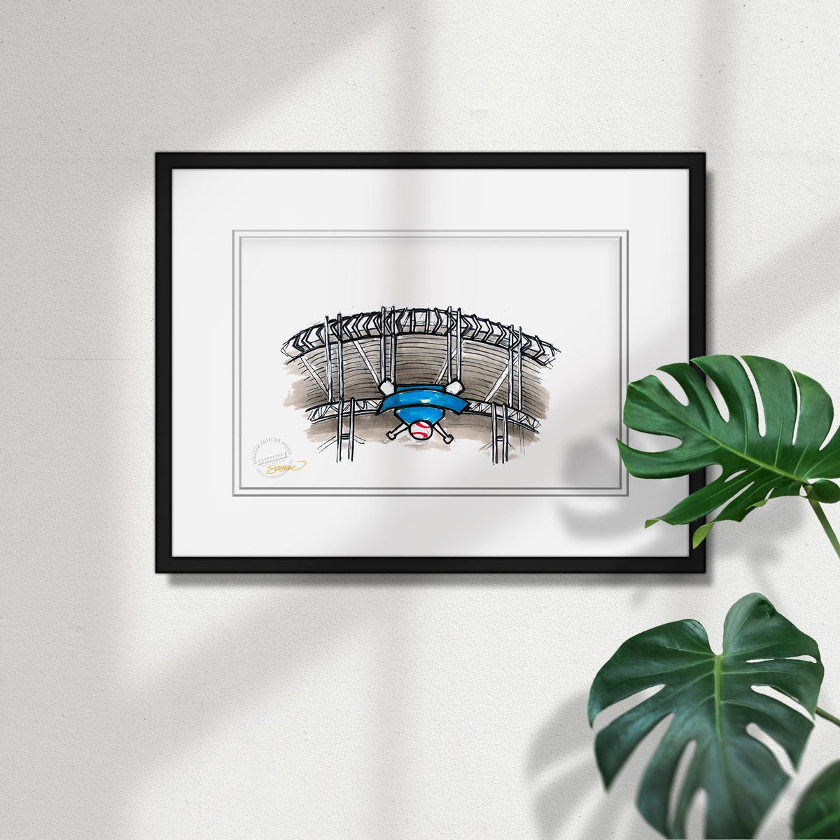 Progressive Field Ink Sketch Limited Edition Fine Art Print