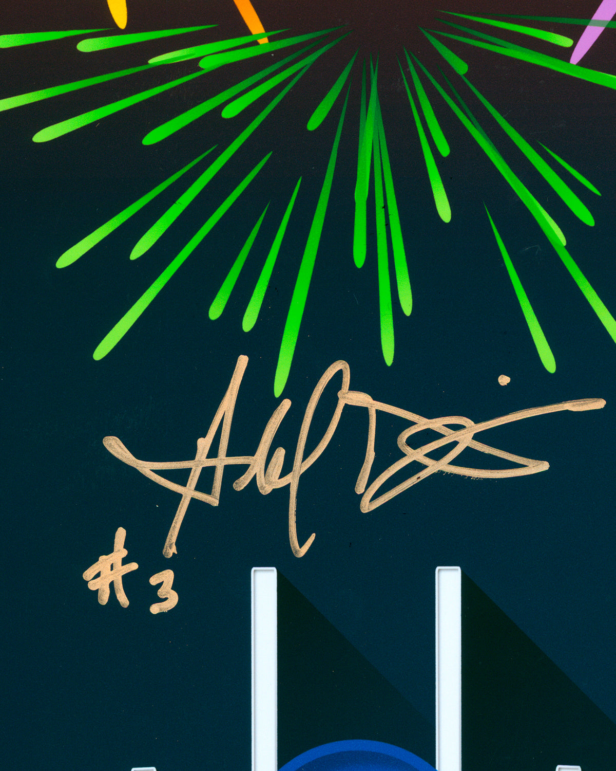 Minimalist Comiskey Park - Harold Baines Autographed Poster Print