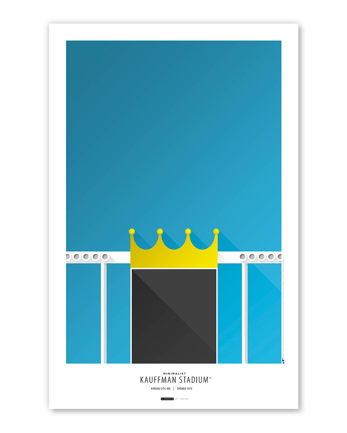 Minimalist Kauffman Stadium Art Print