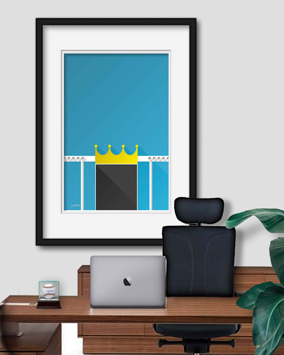 Minimalist Kauffman Stadium Art Print