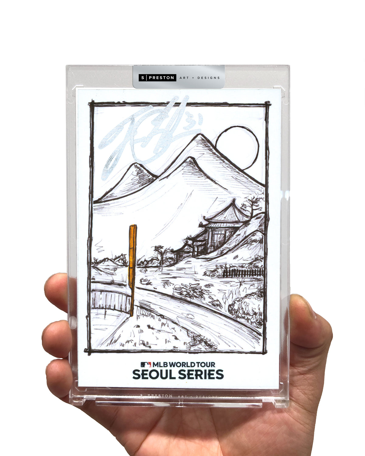 2025 MLB Seoul Series Sketch - Tyler Glasnow Autograph Slab - Authenticated