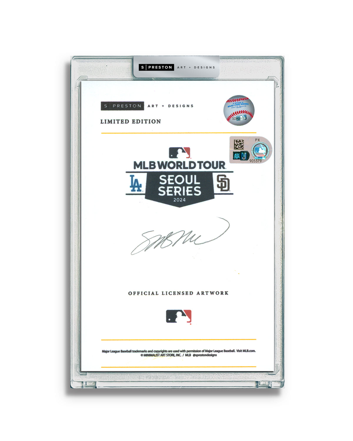 2025 MLB Seoul Series Sketch - Tyler Glasnow Autograph Slab - Authenticated