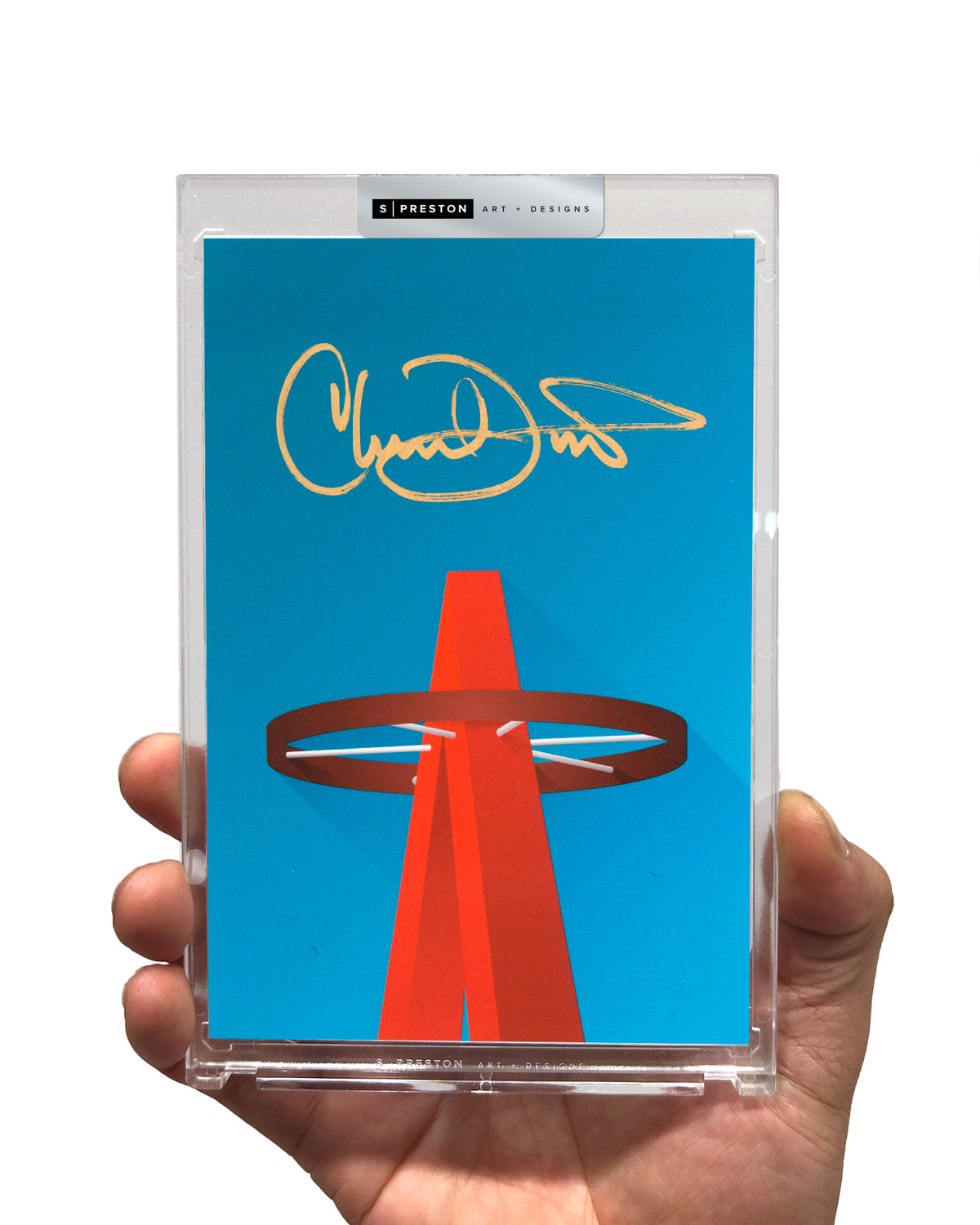 Minimalist Angles Stadium - Chuck Finley Autograph Slab - Authenticated