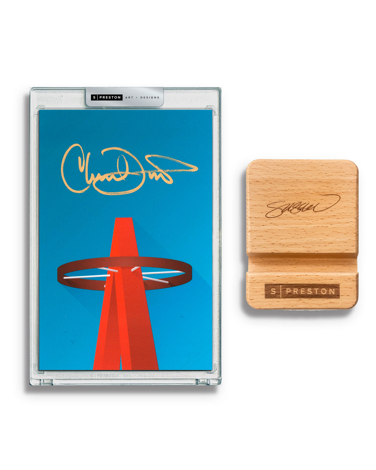Minimalist Angles Stadium - Chuck Finley Autograph Slab - Authenticated