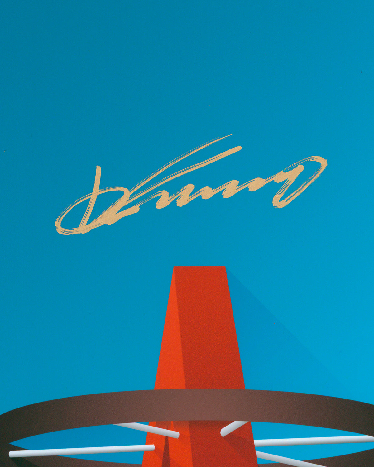 Minimalist Angel Stadium- Vladimir Guerrero Sr. Autographed - Poster Print - Authenticated