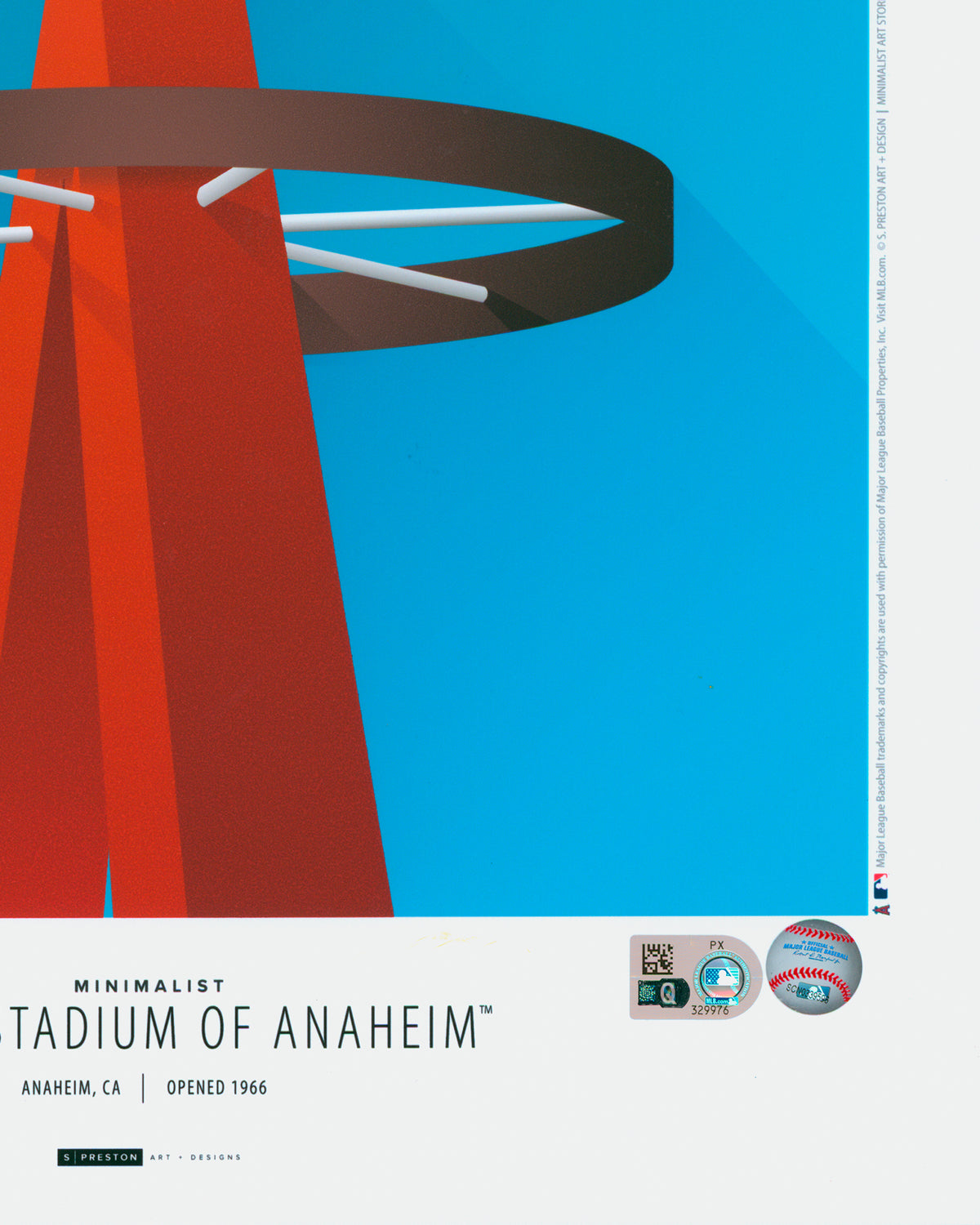 Minimalist Angel Stadium- Vladimir Guerrero Sr. Autographed - Poster Print - Authenticated