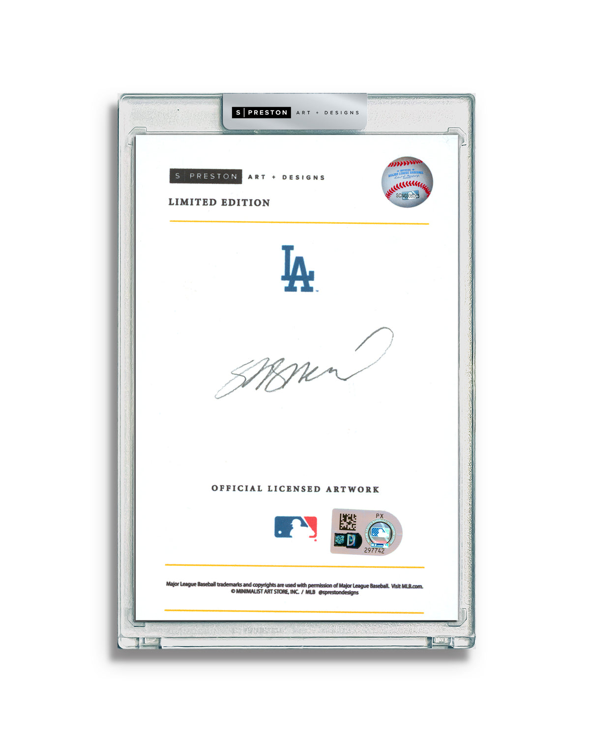 Minimalist Dodger Stadium - Kiké Hernandez Autograph Slab - Authenticated