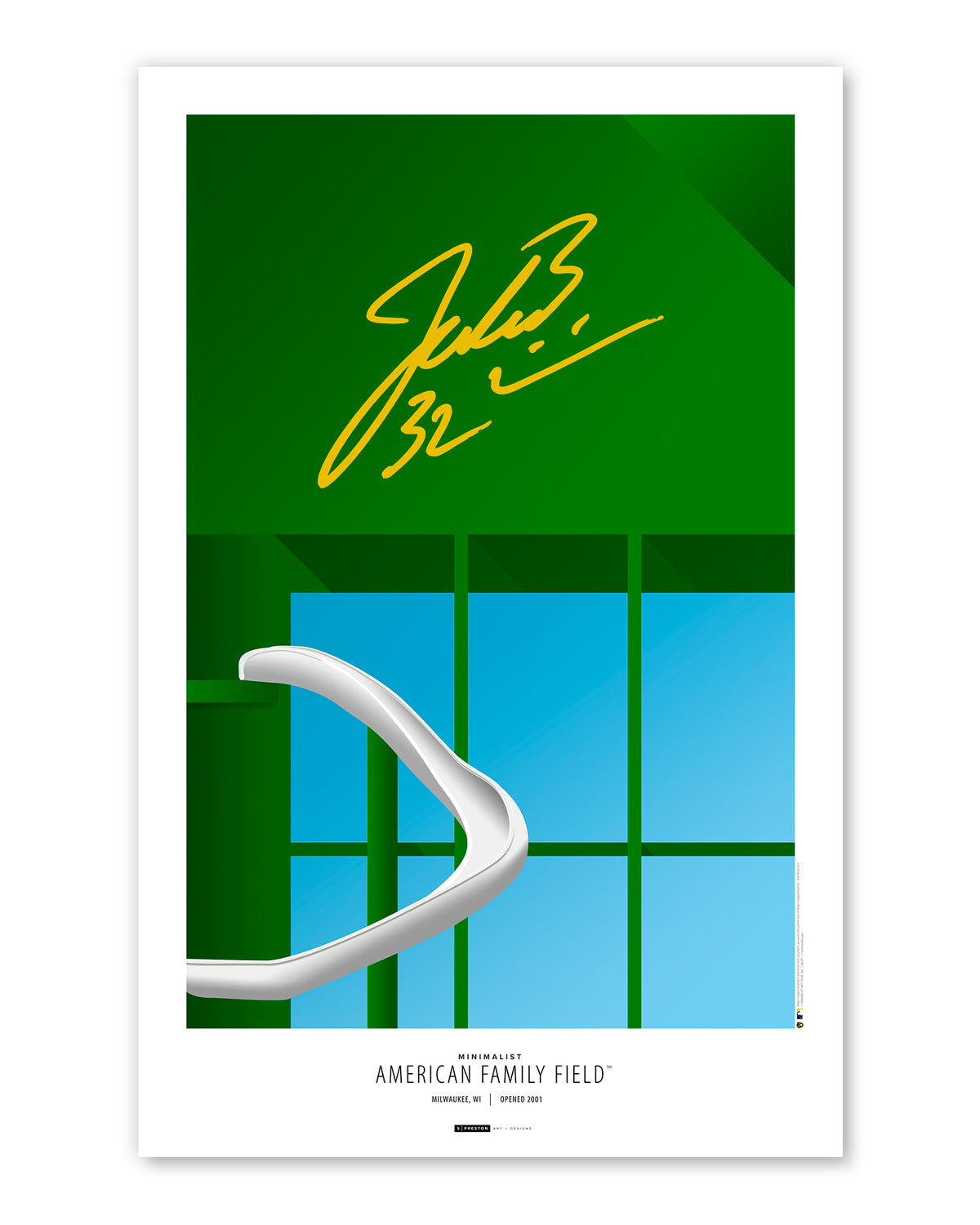 Minimalist American Family Stadium - Jacob Misiorowski Autograph - Authenticated