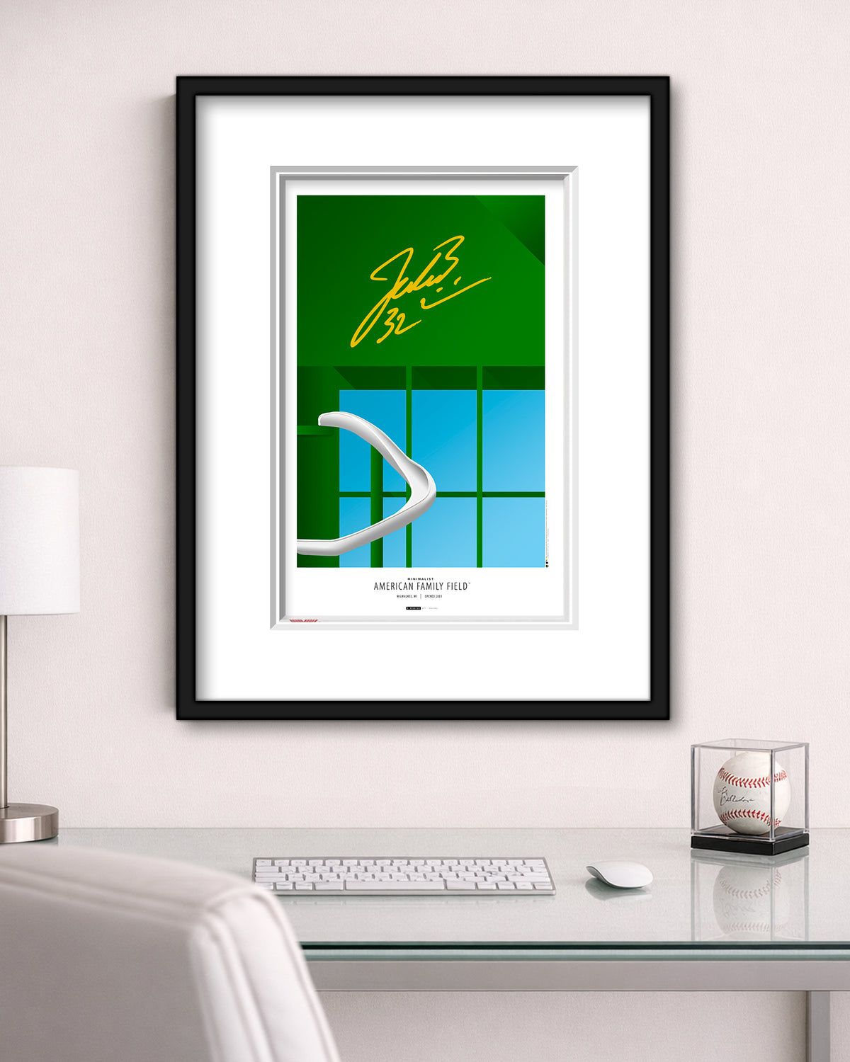 Minimalist American Family Stadium - Jacob Misiorowski Autograph - Authenticated