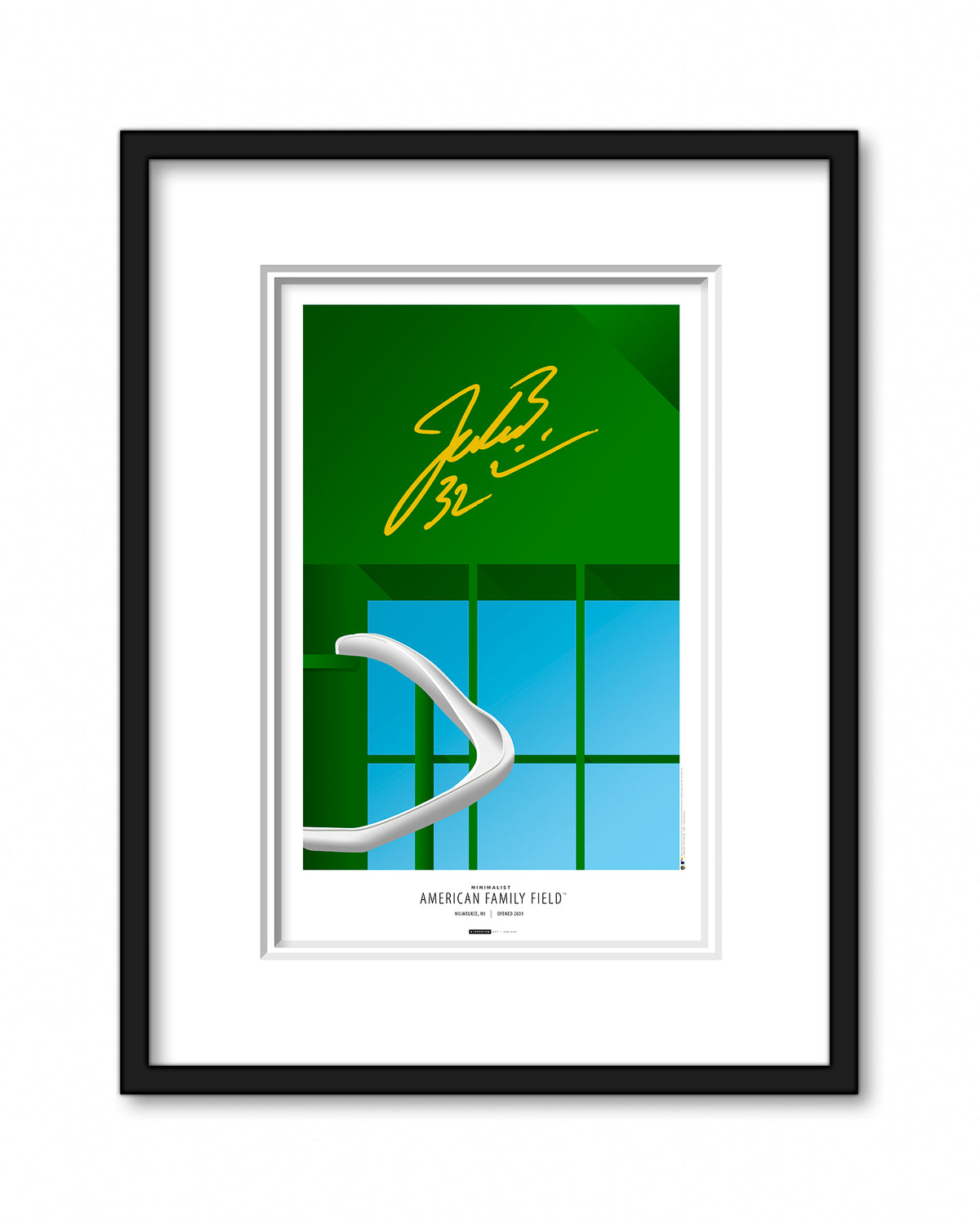 Minimalist American Family Stadium - Jacob Misiorowski Autograph - Authenticated
