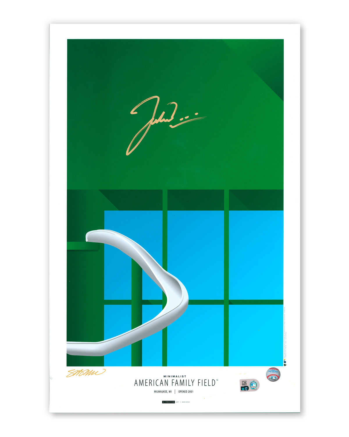 Minimalist American Family Field - Jacob Misiorowski Autograph Poster - Authenticated