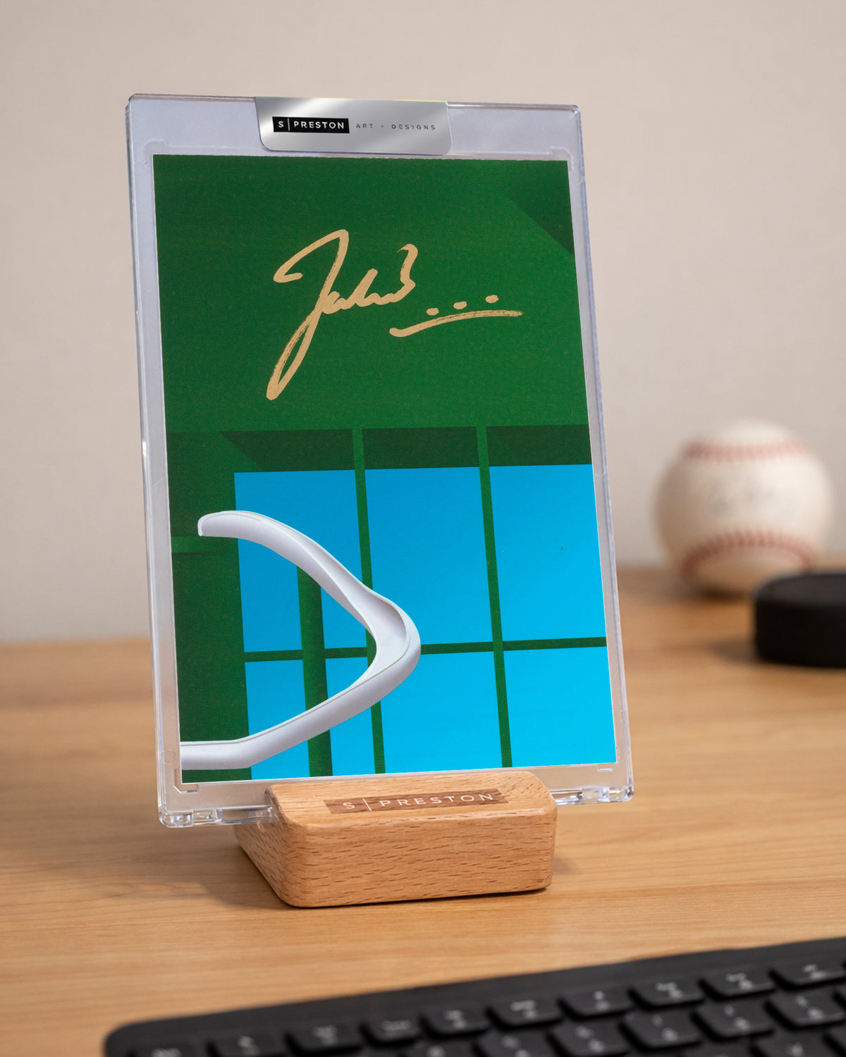 Minimalist American Family Stadium - Jacob Misiorowski Autograph Art Slab - Authenticated