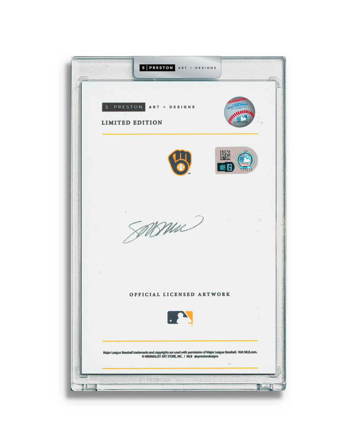 Minimalist American Family Stadium - Jacob Misiorowski Autograph Art Slab - Authenticated