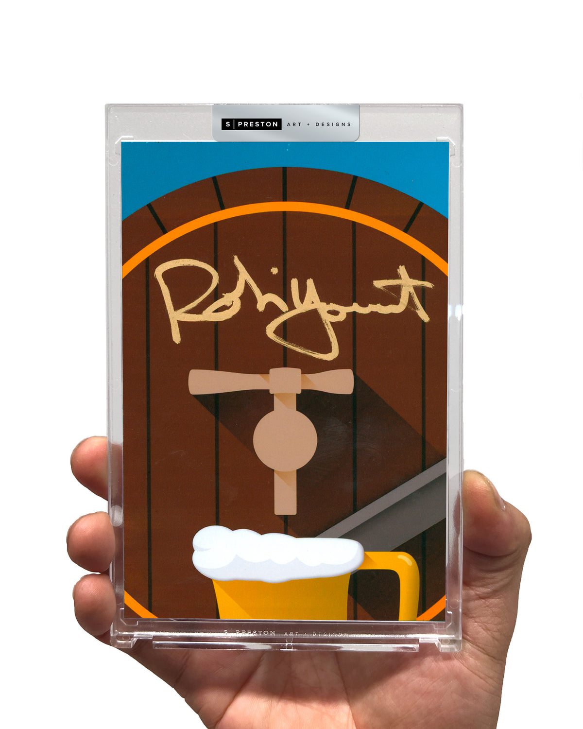 Minimalist Milwaukee County Stadium - Robin Yount Autograph - Authenticated